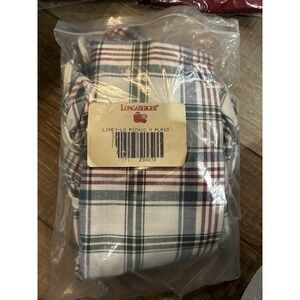 Longaberger Large Picnic Basket Liner MARKET DAY PLAID fabric NEW